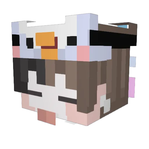GodBinge Minecraft avatar head, 3D render