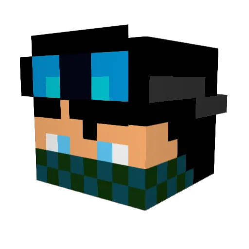 GodBombb Minecraft avatar head, 3D render