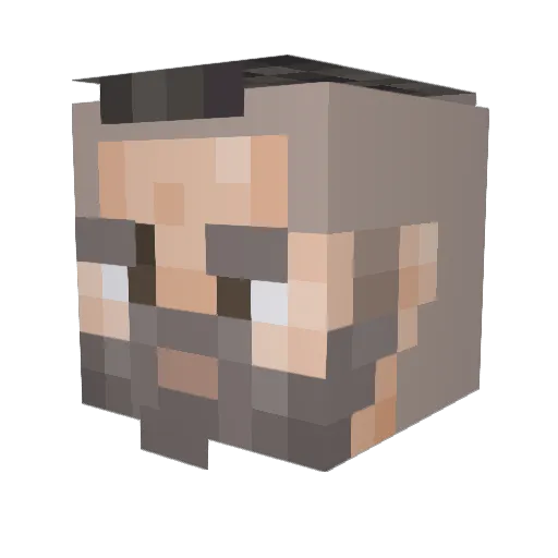GodCharon2 Minecraft avatar head, 3D render