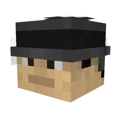 GodCrispy Minecraft avatar head, 3D render