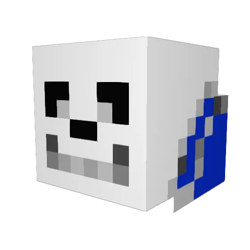 GodDragonBorn Minecraft avatar head, 3D render