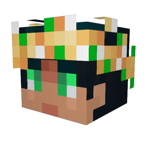 GodEmperorGerald Minecraft avatar head, 3D render