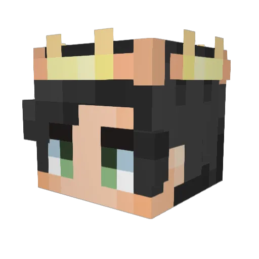 GodEmphy Minecraft avatar head, 3D render