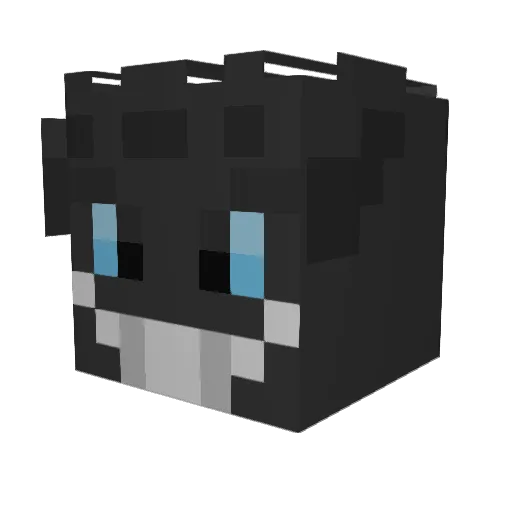 GodLeft Minecraft avatar head, 3D render
