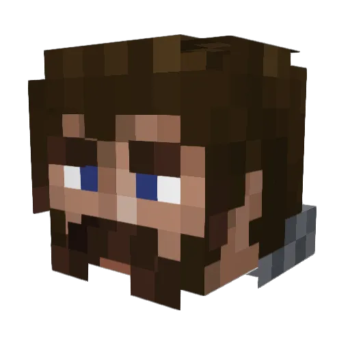 GodLikeGrexx Minecraft avatar head, 3D render
