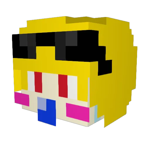 GodLuKi0914 Minecraft avatar head, 3D render