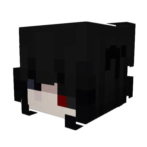 GodMember Minecraft avatar head, 3D render