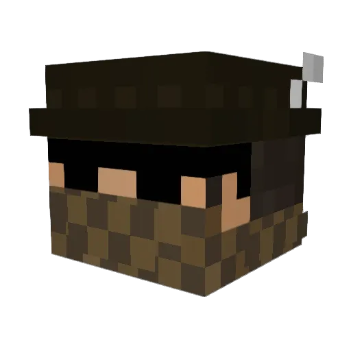 GodModeOff Minecraft avatar head, 3D render