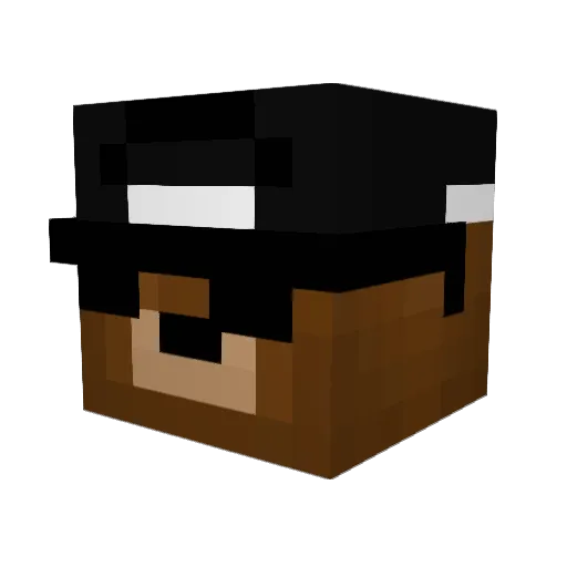 GodModi Minecraft avatar head, 3D render