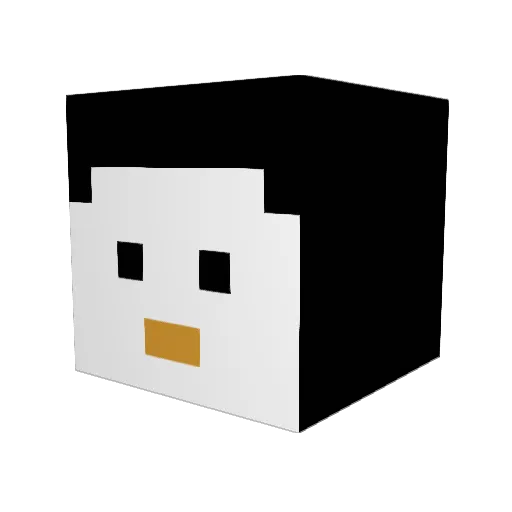 GodMora Minecraft avatar head, 3D render