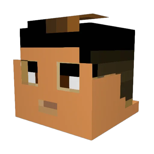 GodNalDo2 Minecraft avatar head, 3D render