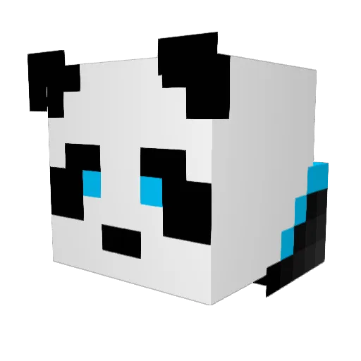 GodOfAllPandas Minecraft avatar head, 3D render