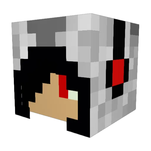 GodOfCraft95 Minecraft avatar head, 3D render