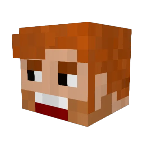 GodOfHumor Minecraft avatar head, 3D render