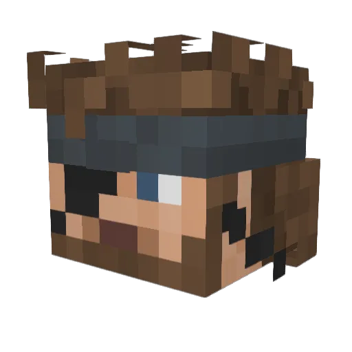GodOfMoisture Minecraft avatar head, 3D render