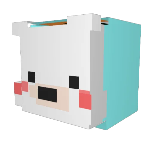 GodRose Minecraft avatar head, 3D render