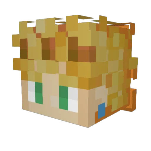 GodSephiroth7 Minecraft avatar head, 3D render