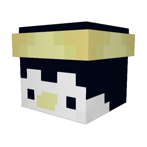 GodSkyBlue Minecraft avatar head, 3D render