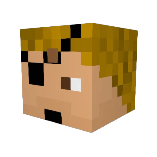 GodSpeed2008 Minecraft avatar head, 3D render