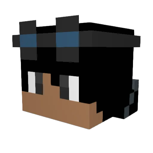 GodSpeed_DinoX97 Minecraft avatar head, 3D render