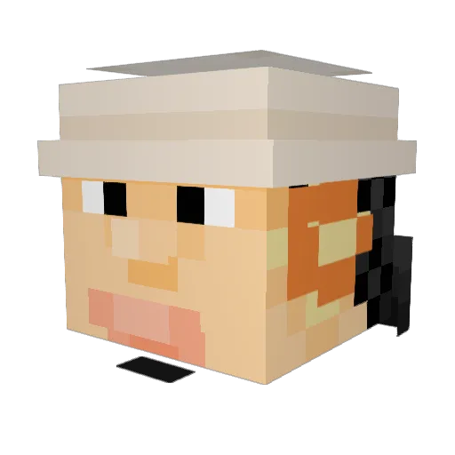 GodUsopp4498 Minecraft avatar head, 3D render