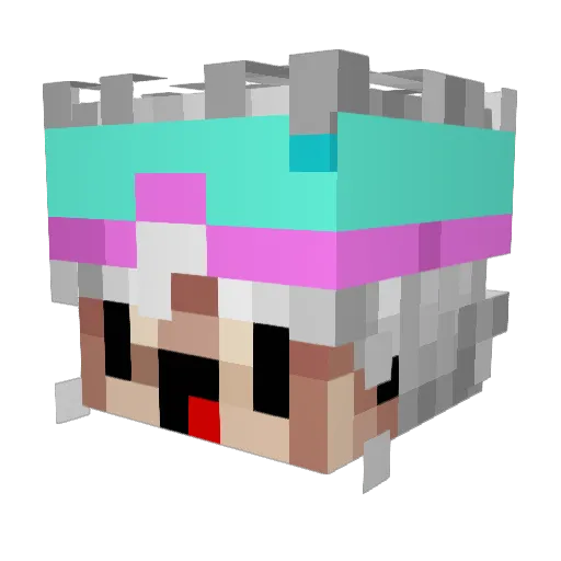 GodXjknz Minecraft avatar head, 3D render