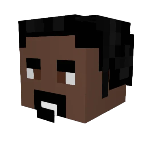 GodYeezus Minecraft avatar head, 3D render