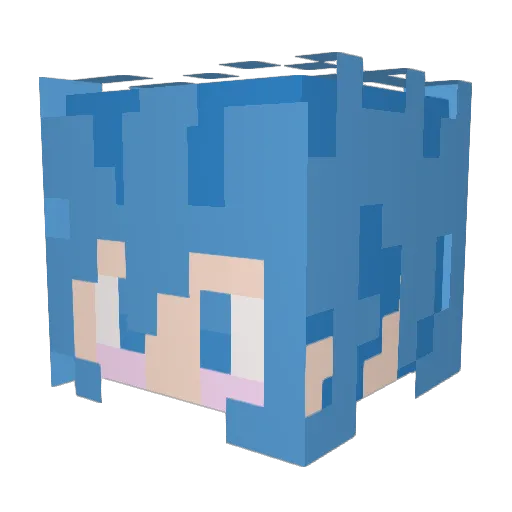 GodZxz Minecraft avatar head, 3D render