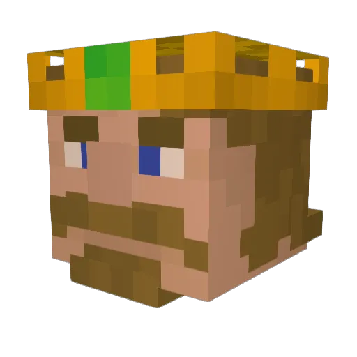 God_King_Badger Minecraft avatar head, 3D render
