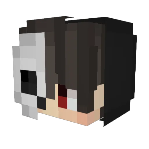God_q_PVPer_ Minecraft avatar head, 3D render