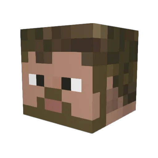 Godard555 Minecraft avatar head, 3D render