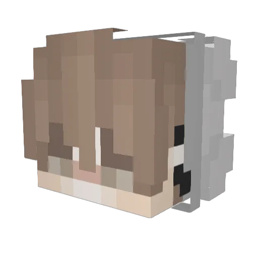Goddenn Minecraft avatar head, 3D render