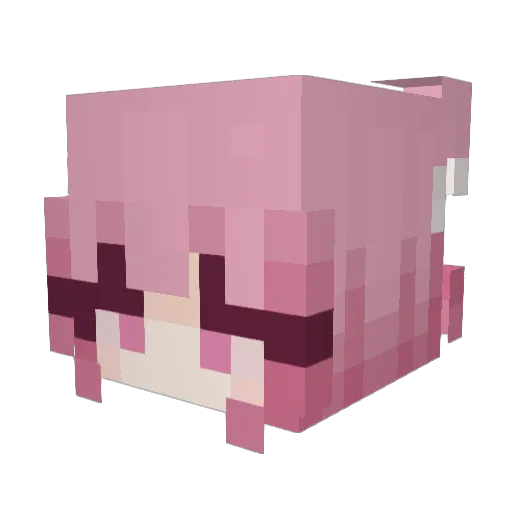GoddessAmo Minecraft avatar head, 3D render