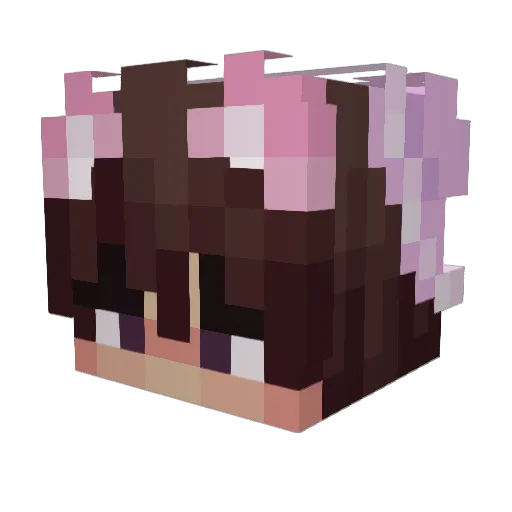 GoddessBritney Minecraft avatar head, 3D render