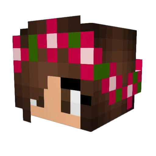 GoddessJaye_TTV Minecraft avatar head, 3D render