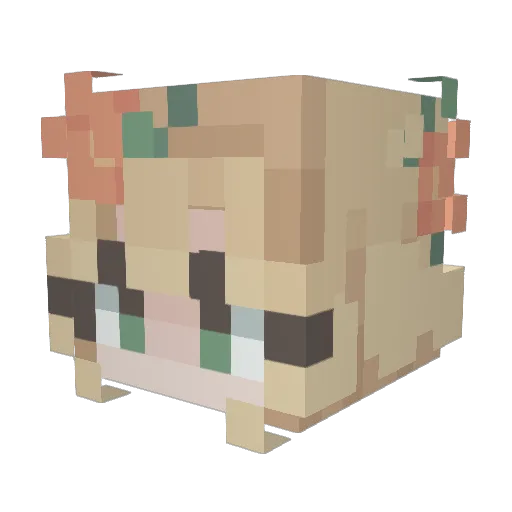 GoddessLydia00 Minecraft avatar head, 3D render