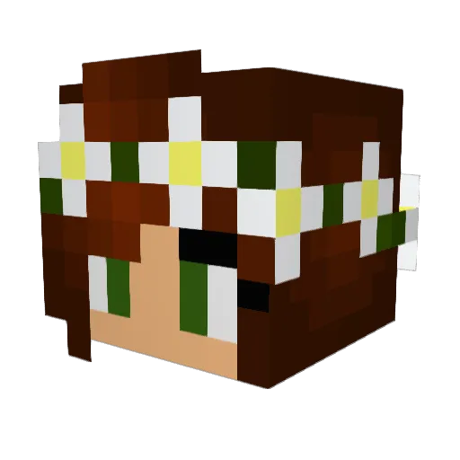 GoddessOfFlame Minecraft avatar head, 3D render