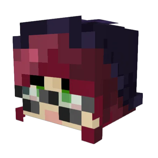 GoddessUmbra Minecraft avatar head, 3D render