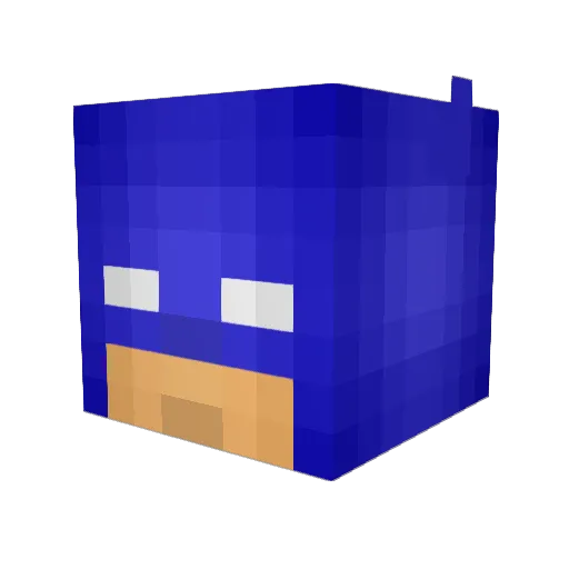 GoddmnBatman Minecraft avatar head, 3D render
