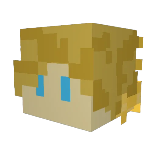 Goddokage Minecraft avatar head, 3D render