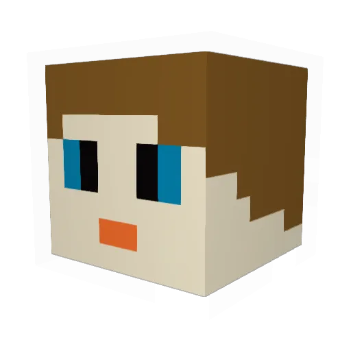GoddyMaster Minecraft avatar head, 3D render