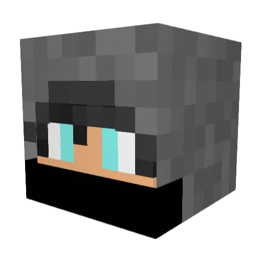 Godfiles Minecraft avatar head, 3D render