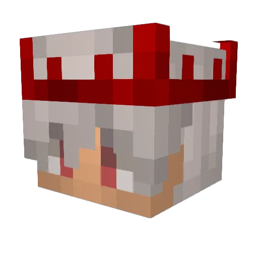 GodflayerX Minecraft avatar head, 3D render