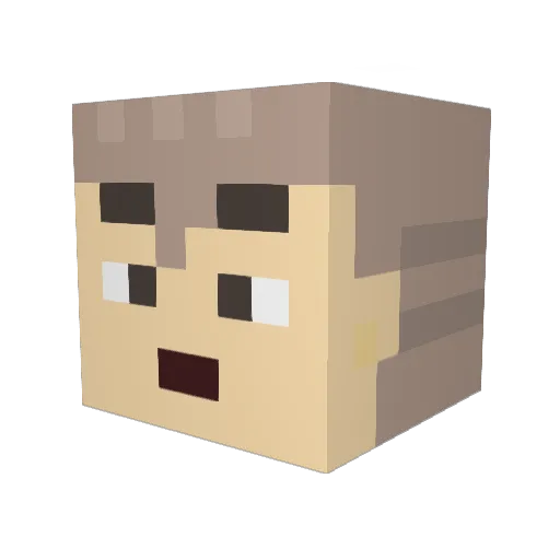 Godfrey1337 Minecraft avatar head, 3D render
