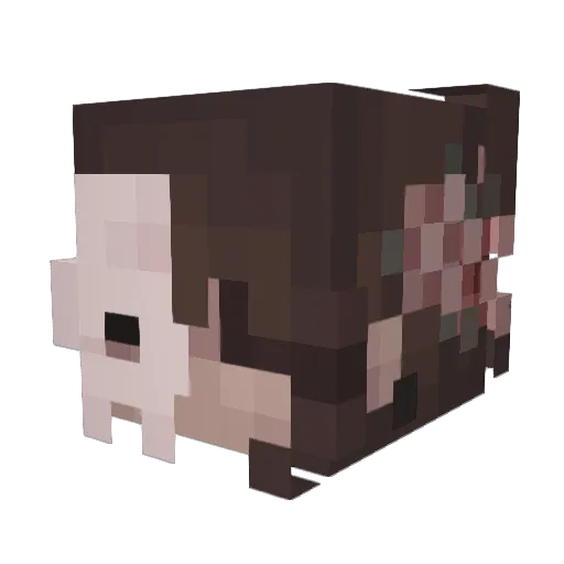 Godilija Minecraft avatar head, 3D render