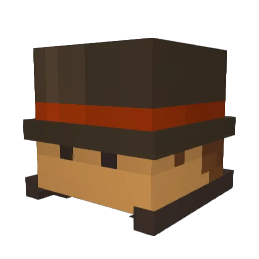 Godinou_ Minecraft avatar head, 3D render