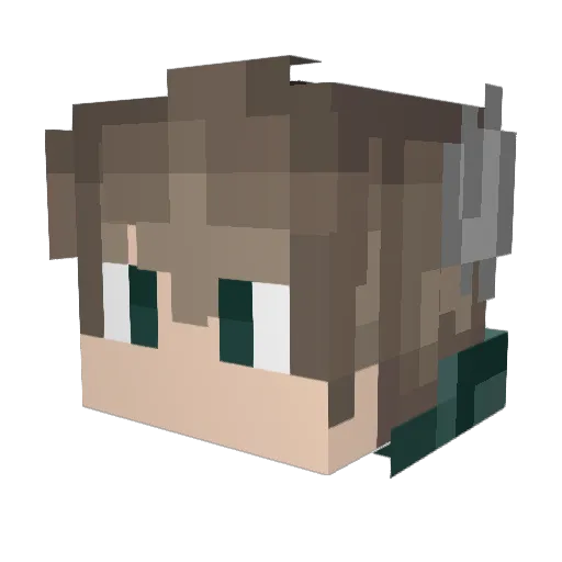 Godiooo Minecraft avatar head, 3D render
