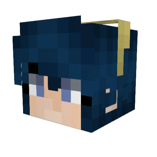 Godjello Minecraft avatar head, 3D render