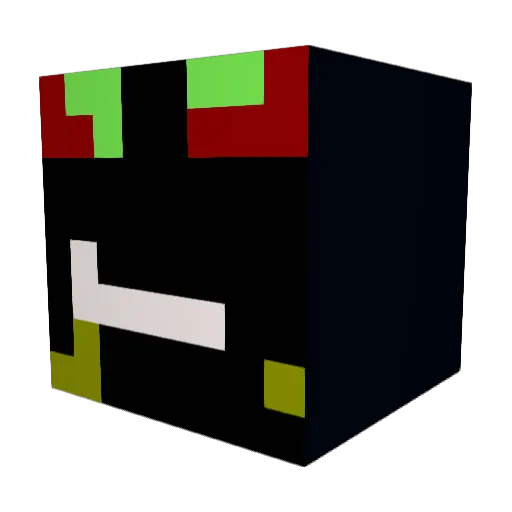Godlej Minecraft avatar head, 3D render