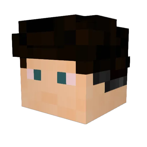 GodlikeGamble Minecraft avatar head, 3D render